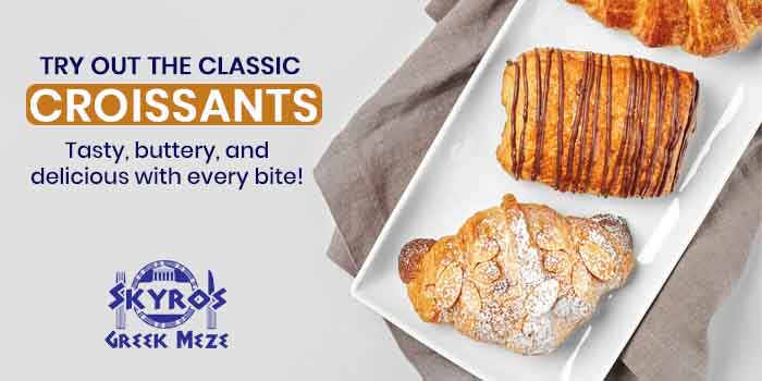 Try out the classic croissants. Tasty buttery, and delicious with every bite